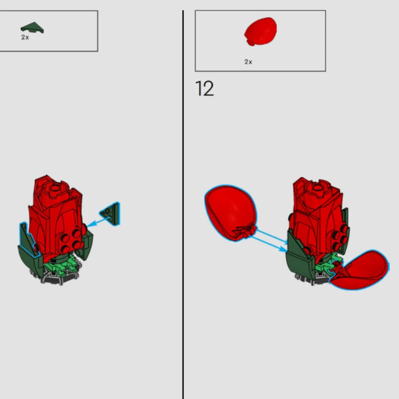Bloom A Bouquet of Roses Building Blocks Sets Compatible with Legoed Particles Suitable for Christmas Gifts 822pcs