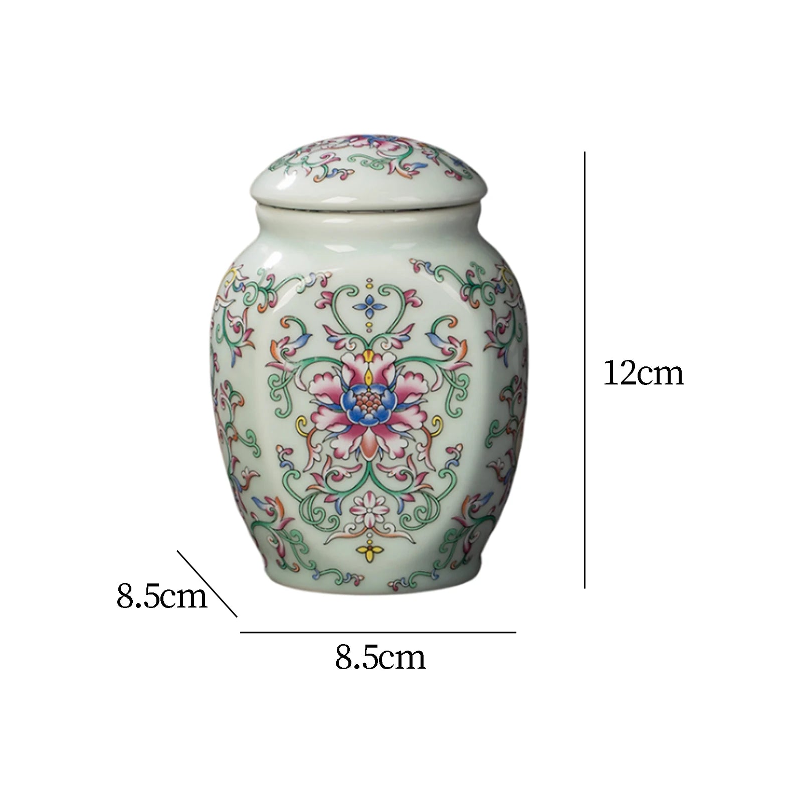 Vintage Bottle Vase Ceramic Ginger Jar with Lid Chinese Classical Decorative Jar Celadon Vase Storage Jars Candy Pots Home Decor