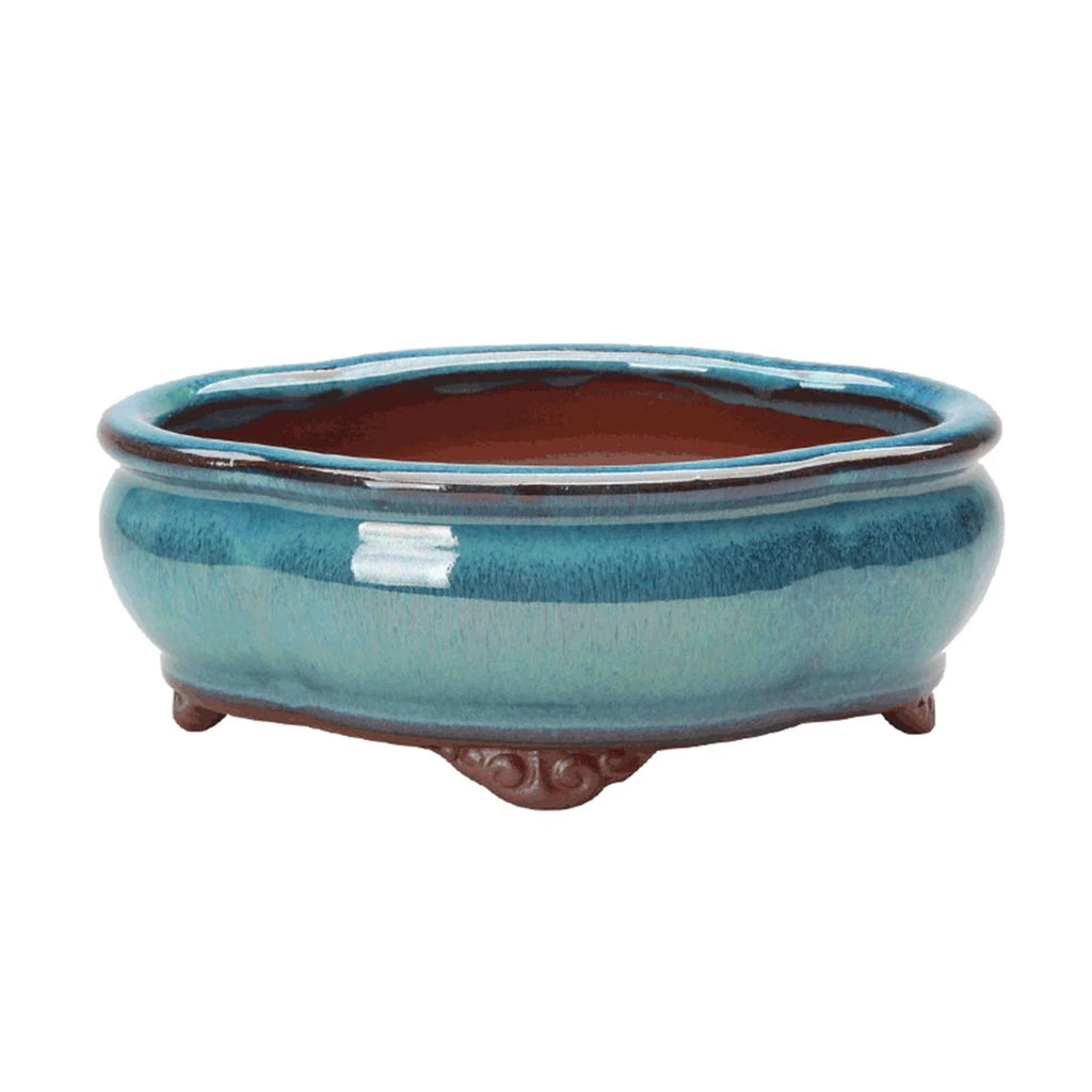 Creative Chinese Style Bonsai Flowerpot Ventilate Purple Sands Ceramic Craft Plant Pot Planter for Home Office Home Decor