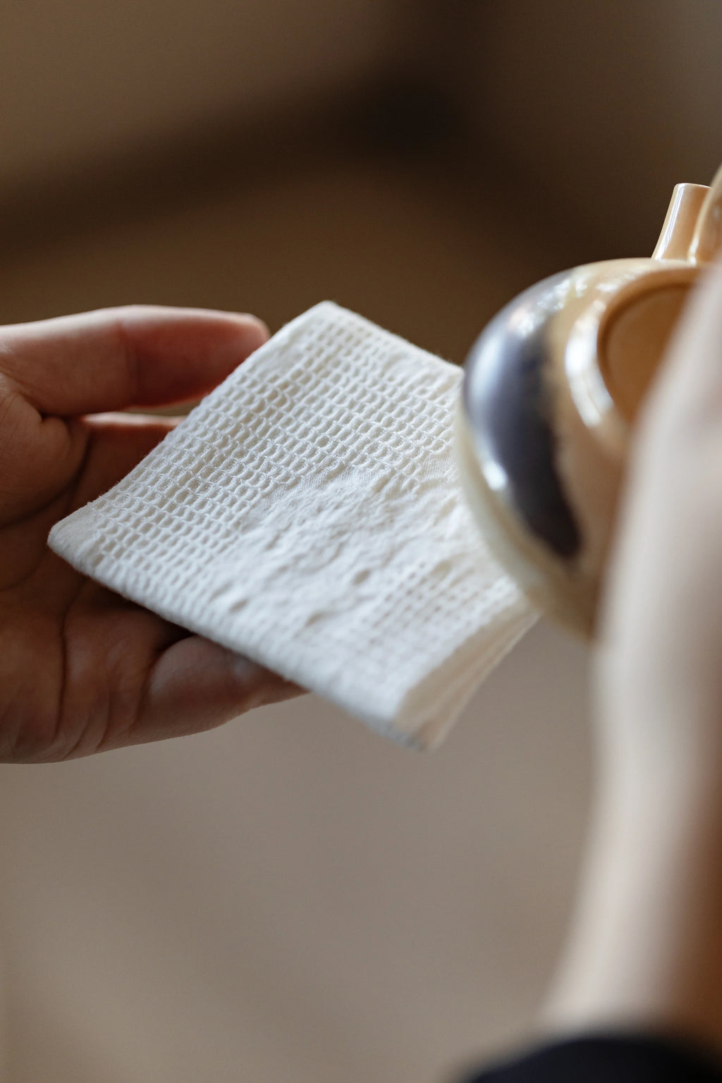 Thick Handmade Cotton Linen Tea Towel Double Sided Absorbent Tea Tablecloth Tea Set Zero Matching Tea Tray Cup Mat Pot Mat