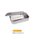 1pc Dental Disinfection Box With Lid Stainless Steel Surgical Equipments Tools Sterilizer Container Lab Instrument Tools Storage