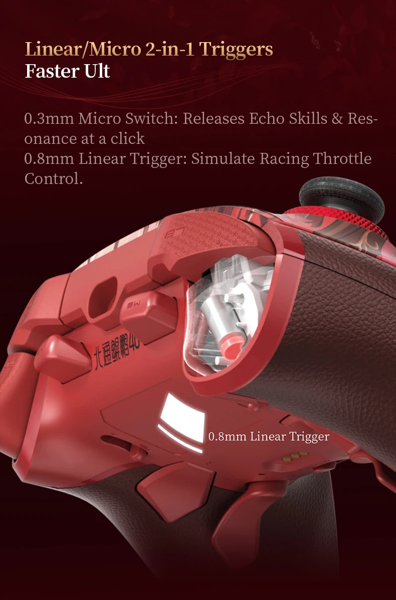 BEITONG Wuthering Waves Gamepads Phrolova/Cartethyia Ver KP40D Elite Controller Hall/Micro Vibration Trigger Force TMR Joystick