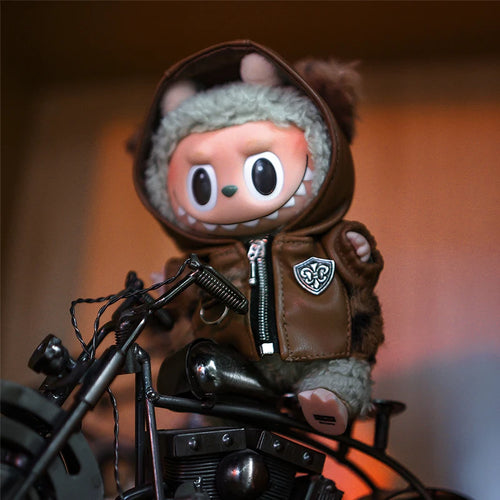 15/17cm Labubu Leather Jacket 10cm Labubu Clothes Punk Style Jacket Changing Game Clothes Labubu Accessories Ropa Labubu