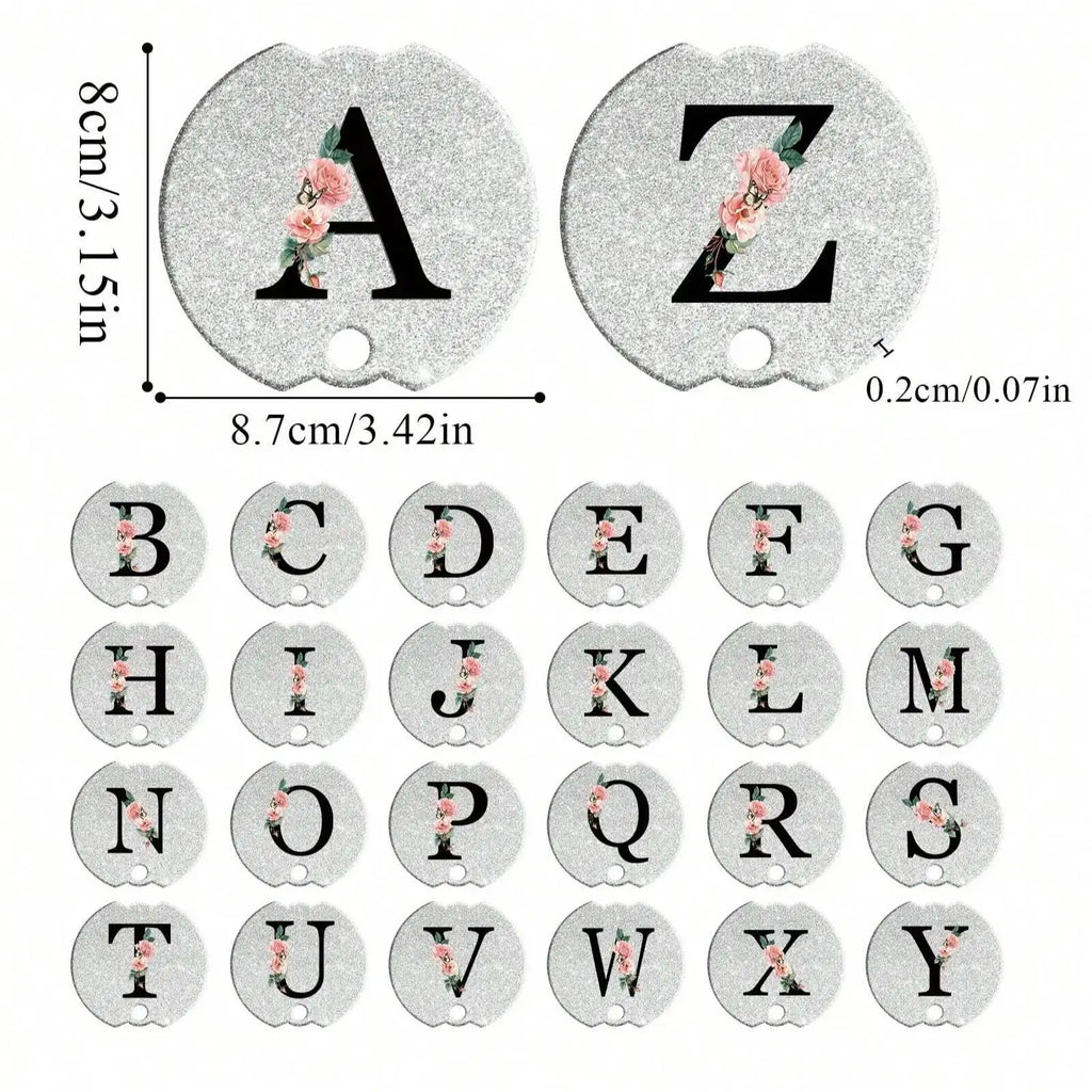 Tumblers Name Plates for Stanley Tumblers 40 oz Cup Lid H2.0,Cup Lid Topper Round Acrylic Name ID Plate Glitter silvery ﻿