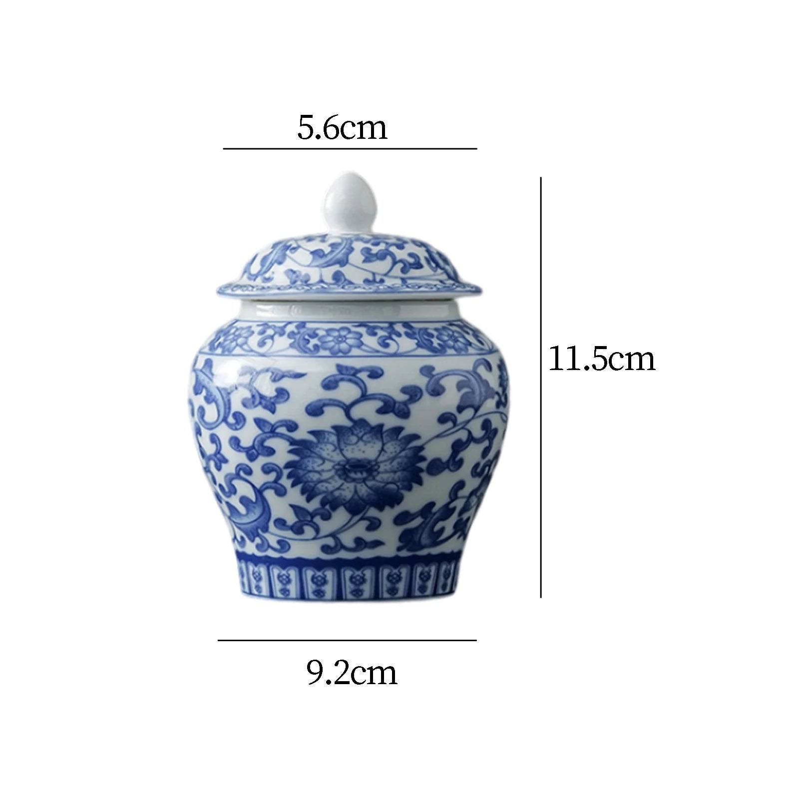 Vintage Bottle Vase Ceramic Ginger Jar with Lid Chinese Classical Decorative Jar Celadon Vase Storage Jars Candy Pots Home Decor