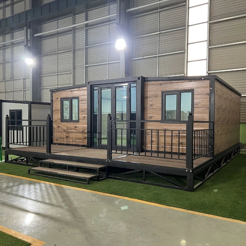 Hot Sale Mobile Tiny Home Forest Cabin Warehouse Barn Prefab House Expandable Steel Container House Sunroom Garden Rooms