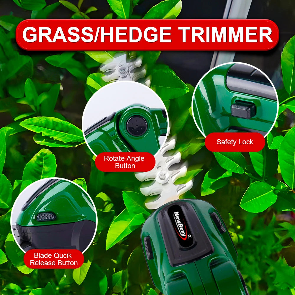 2in1 Electric Hedge Trimmer 20000rpm Household Lawn Mower Garden Scissors Grass Power Tool For Makita 18V Battery Pin