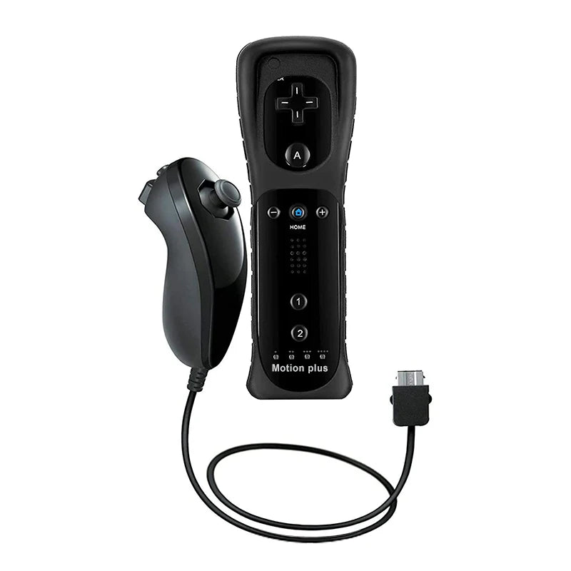 2PCS Remote Controller with Nunchuck Controller for Wii Console Wireless Gamepad with Motion Plus for  Wii Games Control