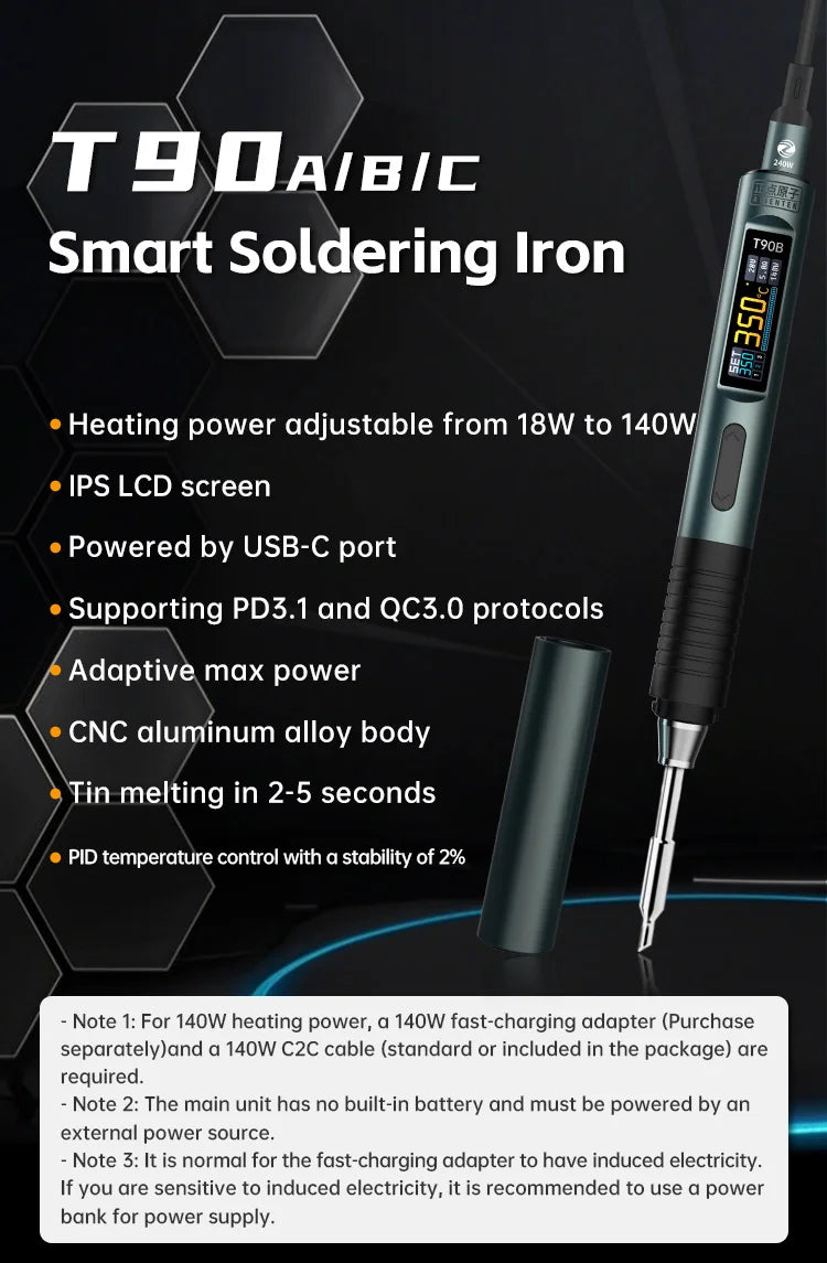 ALIENTEK T90B Soldering Iron T245/T210/T65 Series Optional T80 New Version Adjustable Temperature Welding Solder Tool