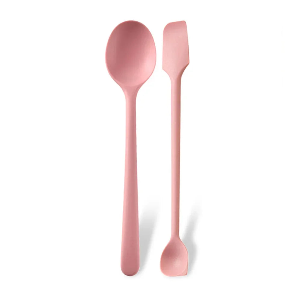2/8Pcs Silicone Spoon Small Spoon Jam Spoon Heat Resistant Easy To Clean Non-stick Rice Spoons Tableware Utensil Kitchen Tools