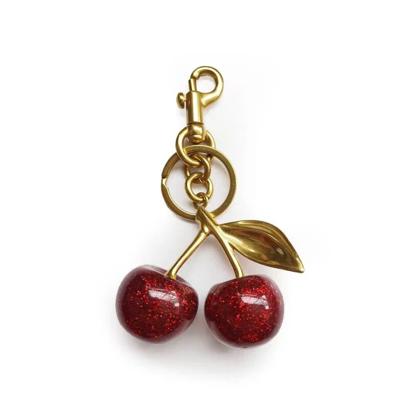 Cherry Bag Charm Cute Cherry Purse Charms Strawberry Keychain Best Gifts for Shoulder,Handbags,Crossbody,Tote,Hobo,Backpack