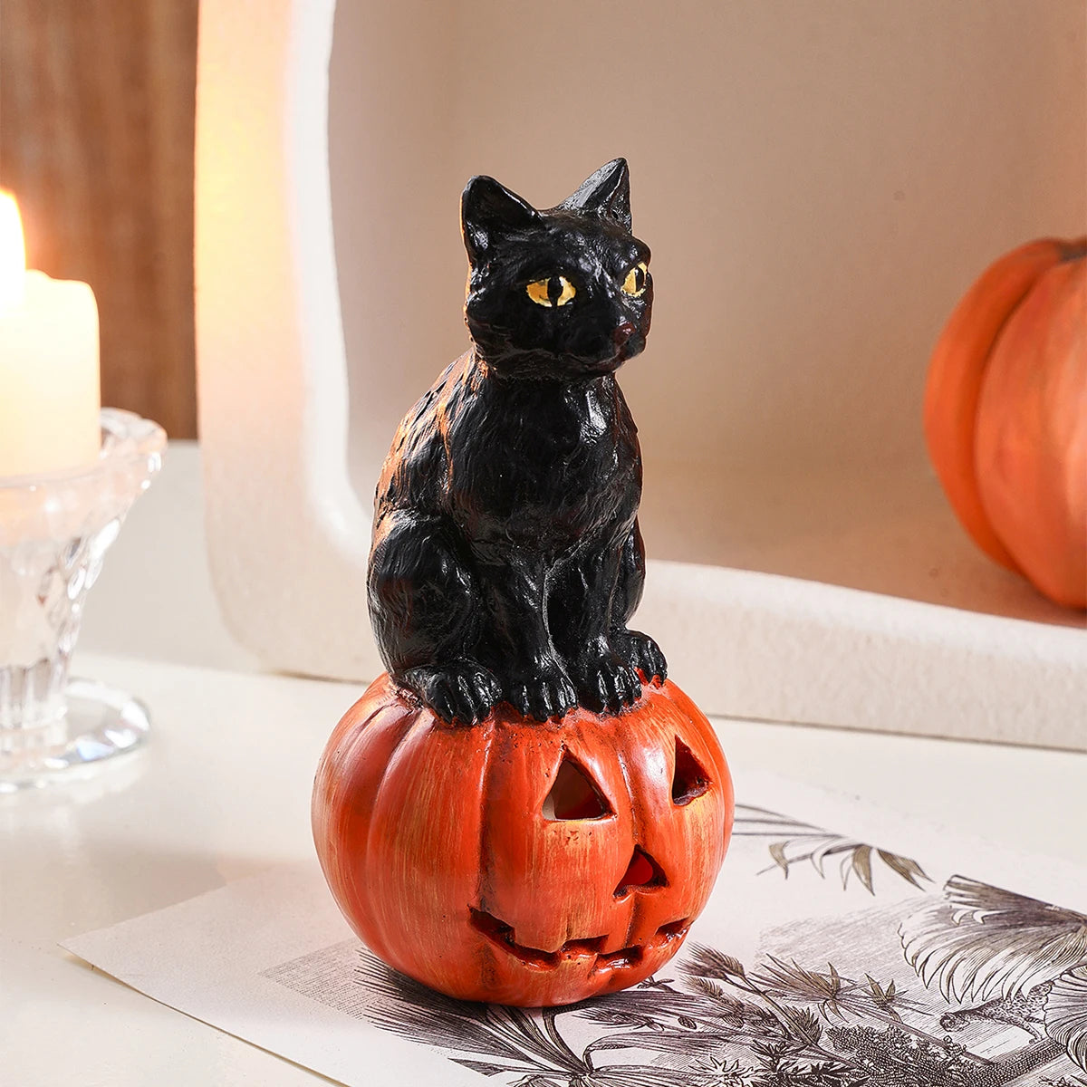 1PC,Halloween Decor Creative Black Cat squatting Shape Home decoration ornament