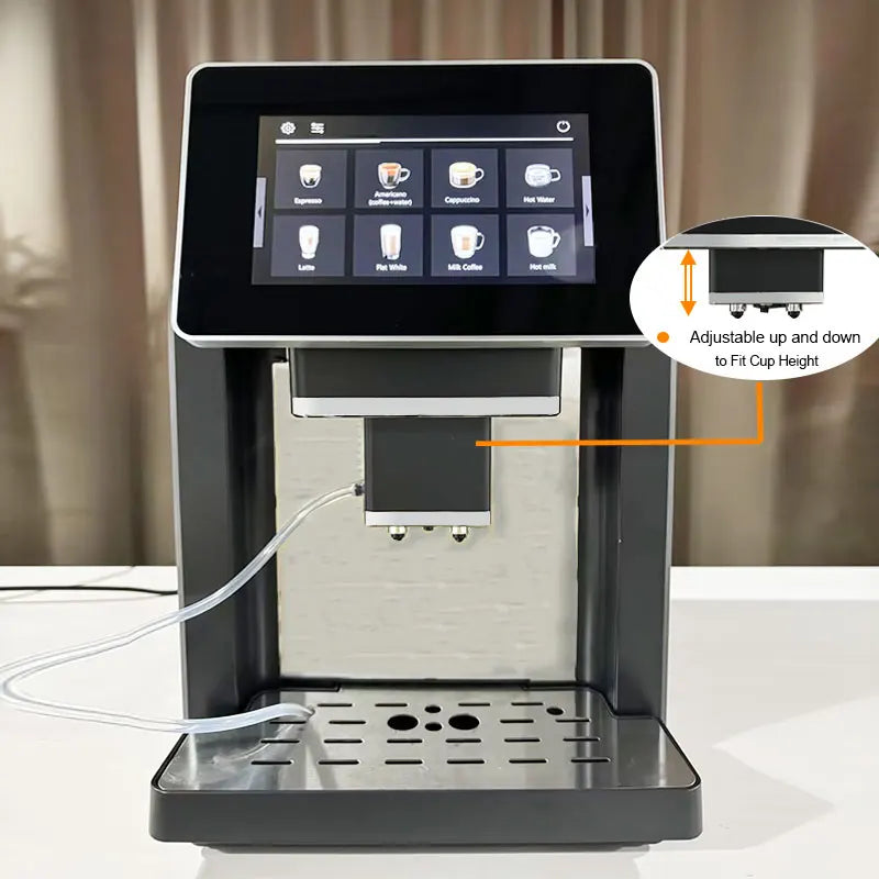 CE Electric Commercial Coffee Machine 19 Bar Espresso Machine Fully-Automatic Espresso Maker With Bean Grinder and Milk Frother