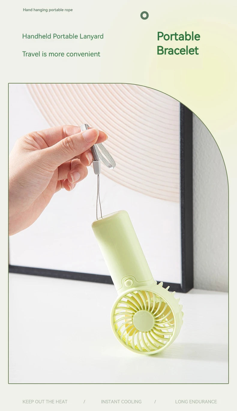 Portable Handheld Mini Fan for Summer Cooling Compact Desk Fan with Strong Airflow Simple Design Ideal for Outdoor travel Use