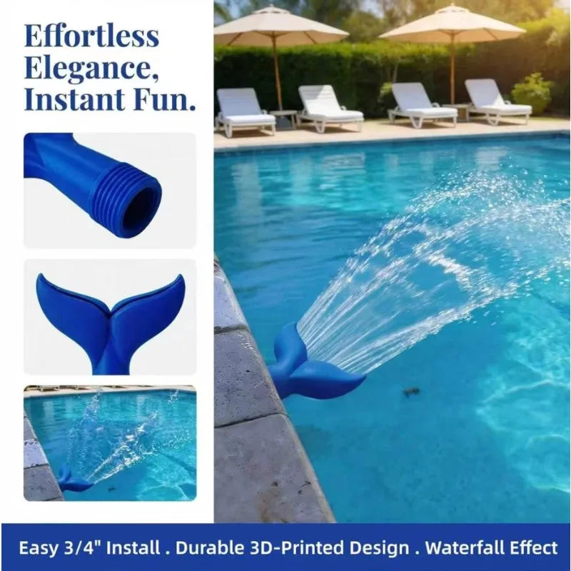 1pc 3/4 Inch Universal Pool Aerator Fountain - Lowers Water Temperature, Produces Waterfall Effect for Pools