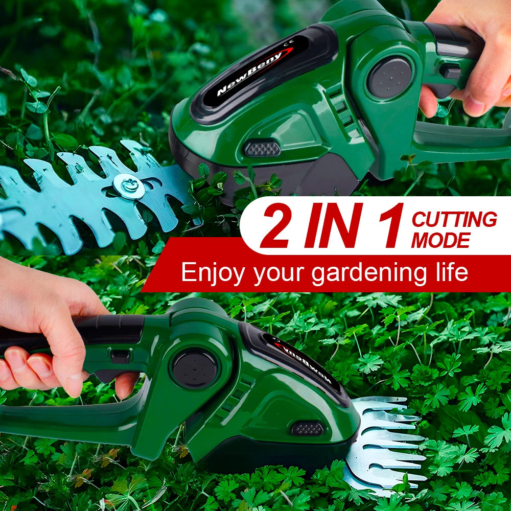 2in1 Electric Hedge Trimmer 20000rpm Household Lawn Mower Garden Scissors Grass Power Tool For Makita 18V Battery Pin