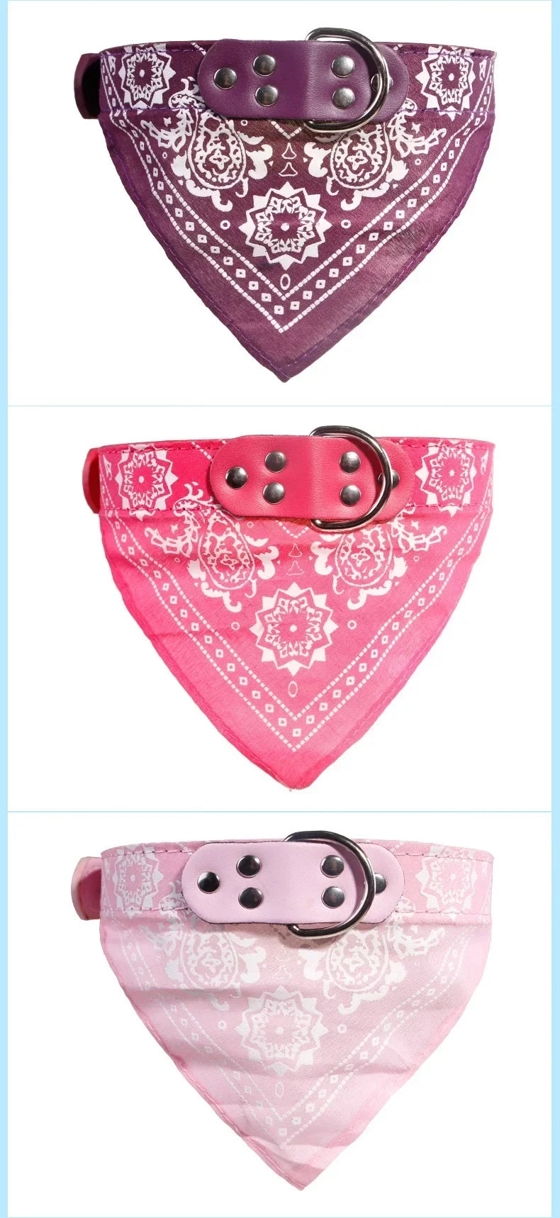 Adjustable Dog Bandana Leather Printed Soft Collar For Dog Pet Supplies Cat Scarf Collar For Chihuahua Puppy Pet Neckerchief