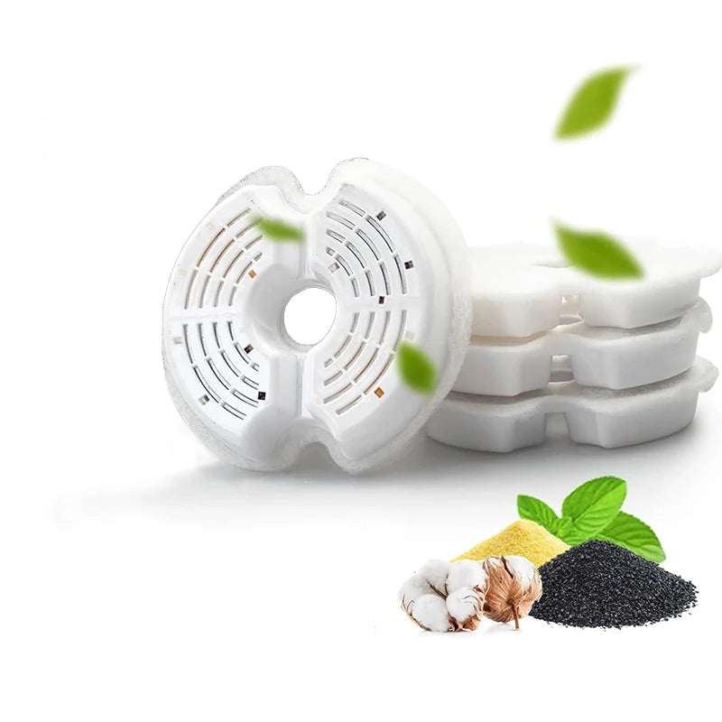 4/8PCS Cat Water Fountain Activated Carbon Replacement Filter  Multiple Filtration Pet Water Fountain Replacement Filters