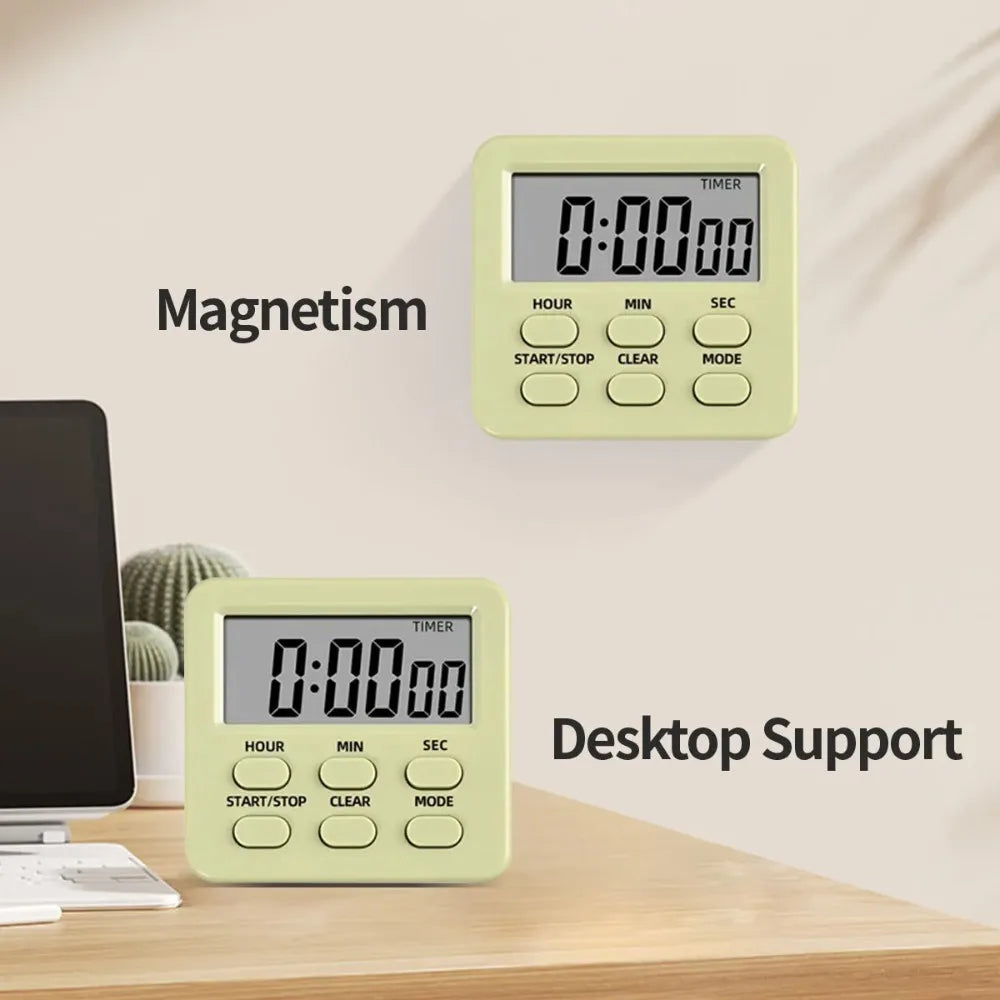 Digital Kitchen Timer Multifunctional LED Display Alarm Clock Home Cooking Timer for Baking Office Camping Kitchen Tools