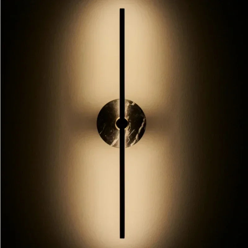 Natural Marble Wall Lamp Minimalist Brass Line Lighting Room Decor For Parlor Dining Room Bedroom Aisle Hotel Gold Dropshipping