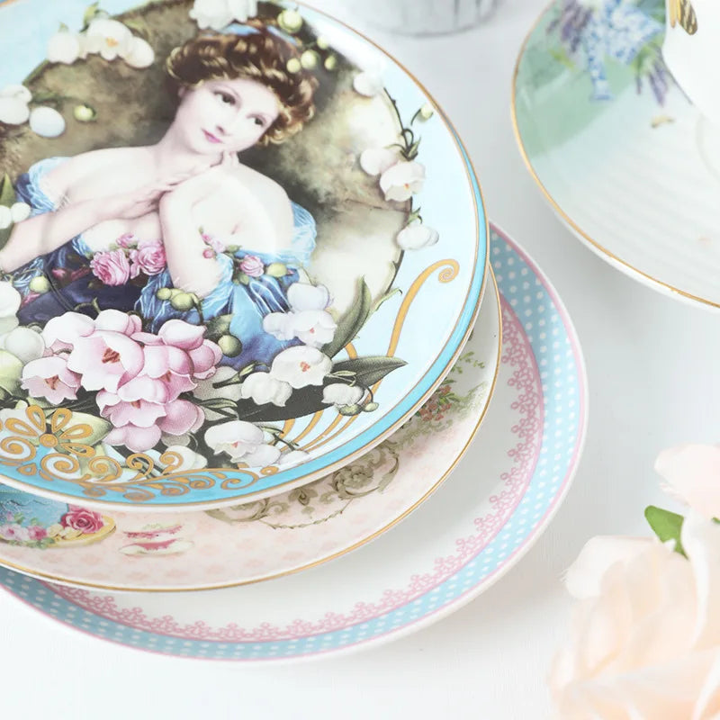 English Afternoon Tea Set, Single Person Mother-Daughter Teapot with Filter, Creative Floral Ceramic Tea Ware