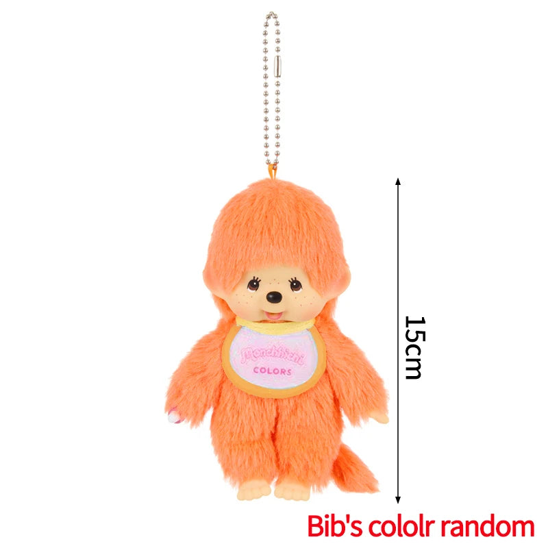 Monchhichi Keychain, Kawaii Keychains for Bags, Monchhichi Wrist Pendants, Birthday or Children's Day Gift