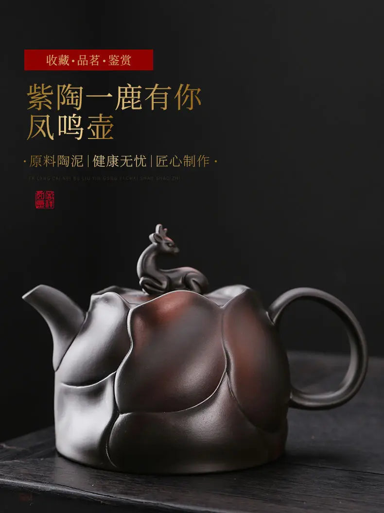 Pottery pot all handmade along the way you pot home Chinese large capacity teapot retro large tea set
