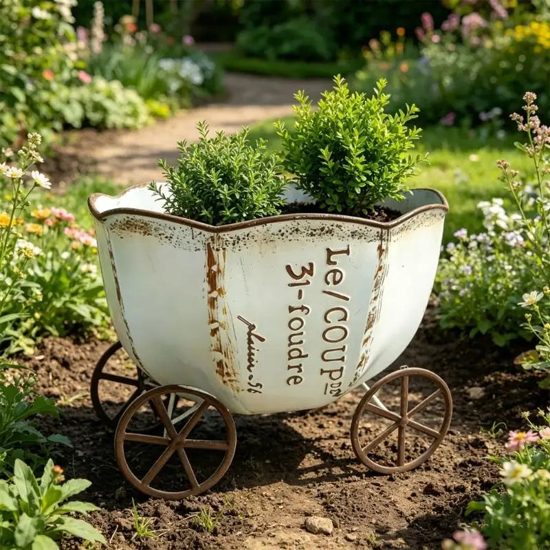 Classical Wrought Iron Creative Flower Pot Home Furnishing Outdoor Gardening Metal Flower Pot Courtyard Garden Decoration 87HA