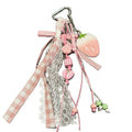 Bag Decoration Strawberry Bag Charms Girl Heart Trinket Riband Strawberry Keychain Anti-Lost Jewelry Girl Sweet Key Chain