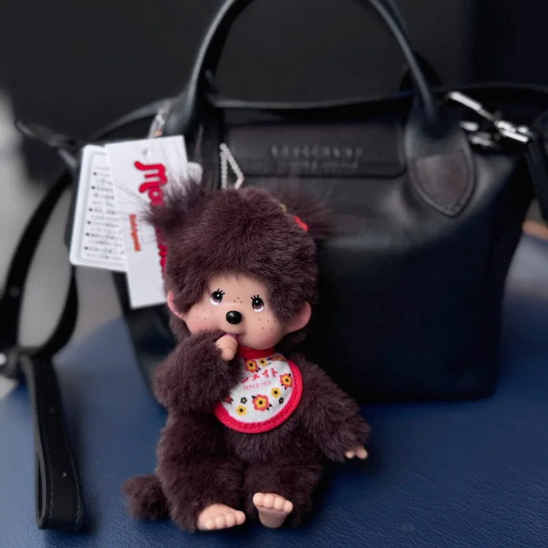 15cm Monchhichi Cute Plush Toy with Delicate Vinyl Face Soft Stuffed Character Toy Backpack Hanging Sweet Birthday Holiday Gift