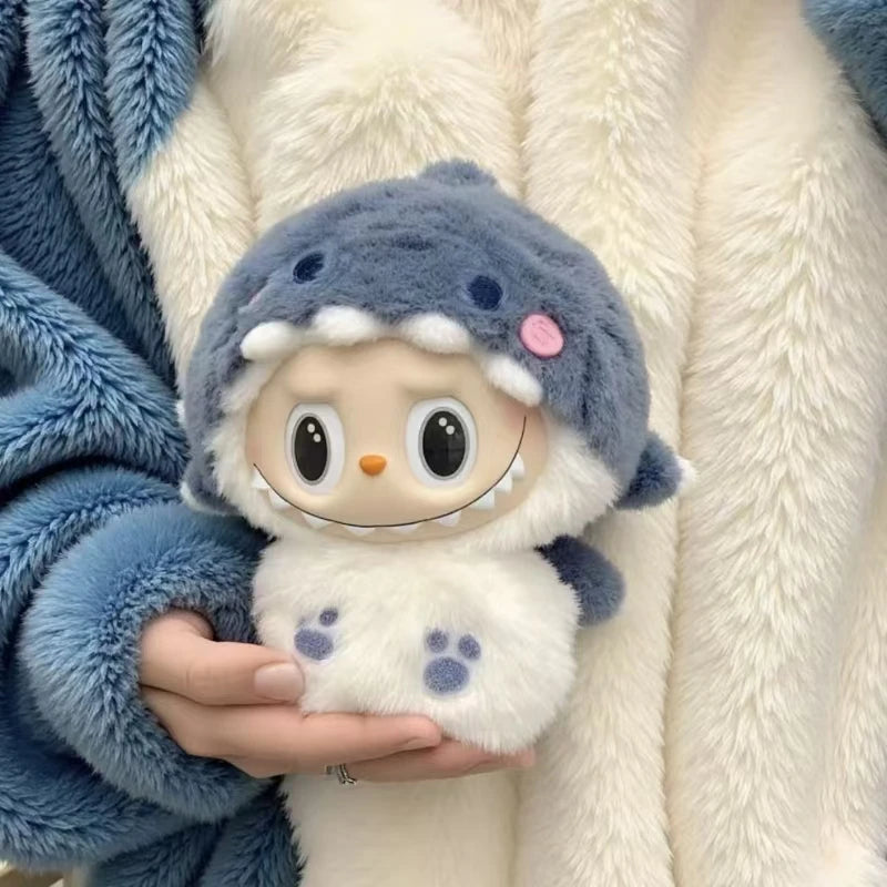 17cm Labubu Clothes Outfit Trendy Hoodies Labubu Accessories Shark Suit Replacement Ropa Labubu