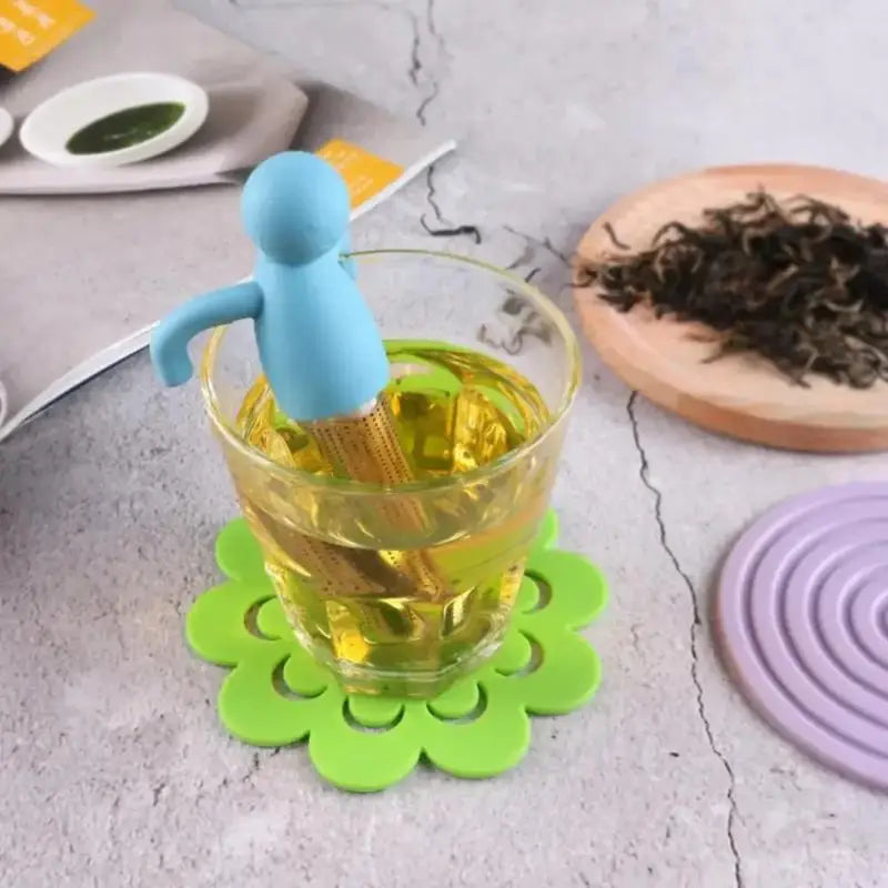Tea Infuser Kitchen Home Use Reusable Tea Set Accessories Stainless Steel Creative Human-shaped