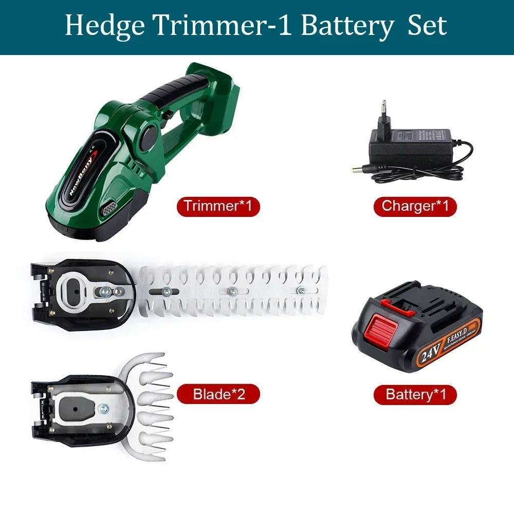 2in1 Electric Hedge Trimmer 20000rpm Household Lawn Mower Garden Scissors Grass Power Tool For Makita 18V Battery Pin