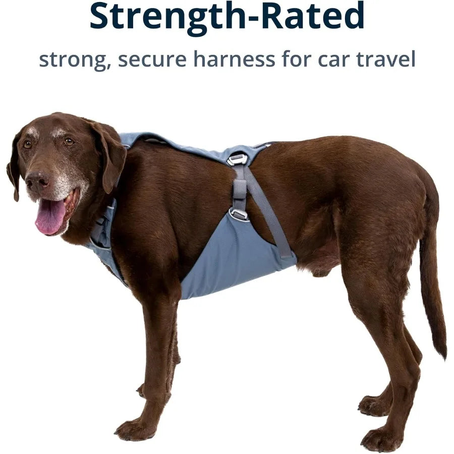 Load Up Dog Car Harness Padded Adjustable Travel Restraint with Universal Seat Belt Attachment and Strength-Rated Metal Hardwar