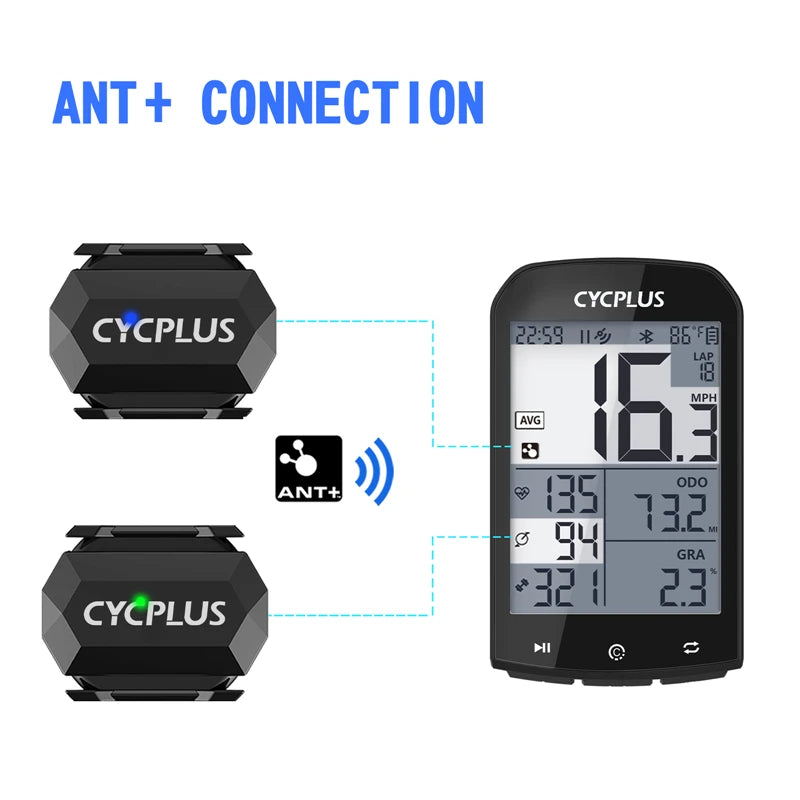 CYCPLUS Cadence Speed Dual Sensor Cycling Bicycle Accessories ANT+ BLE 5.0 Speedometer for XOSS Strava Bike Computer