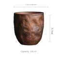 Rough Pottery Old Rock Clay Stone Texture Master Teacup Chinese Zen Kung Fu Tea Ceremony Drinking Tea Master Single Cup