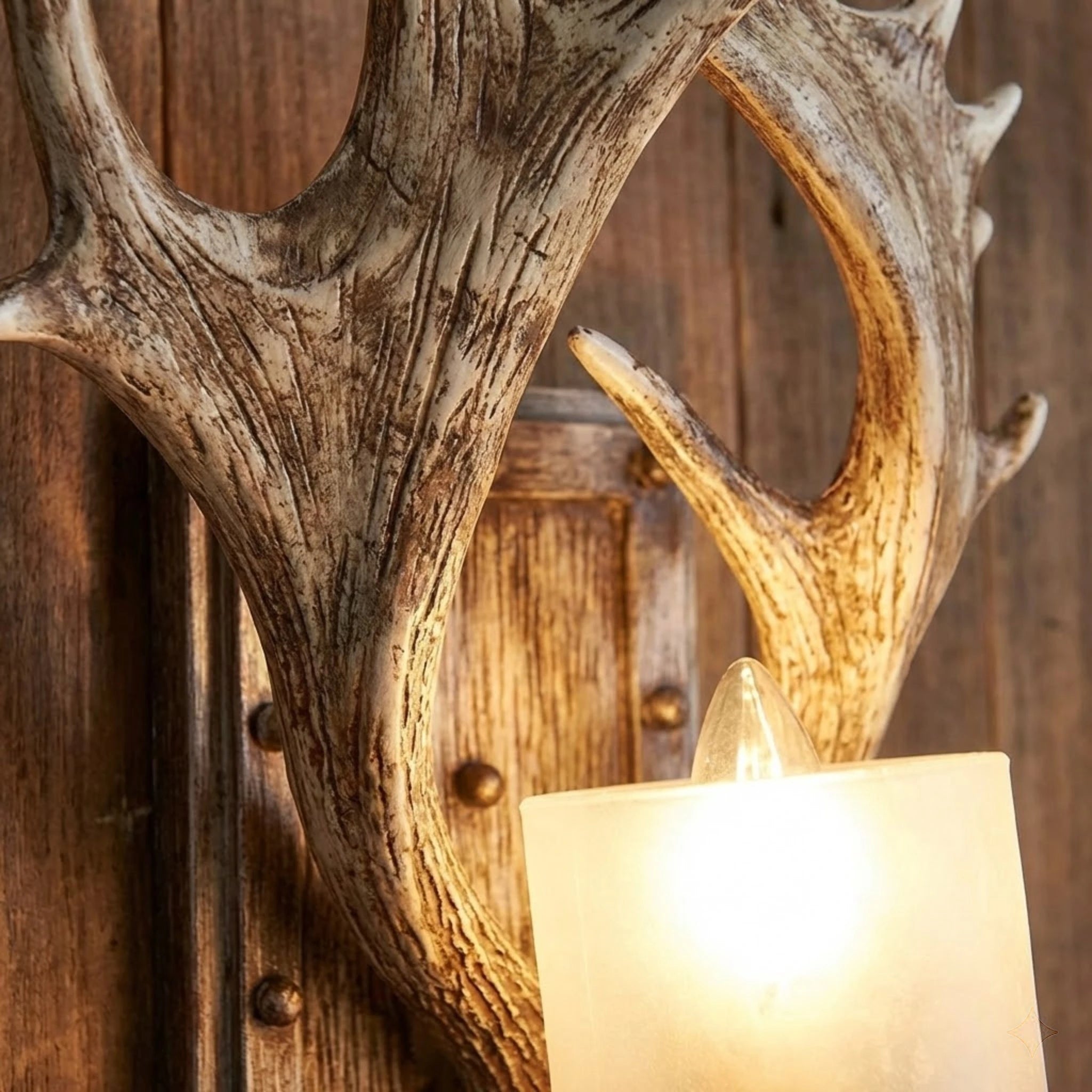 Rustic Resin Antler Wall Sconce Light Fixture For Living Room Bedroom Hallway Retro Deer Horn Lamp Cabin Decor 110V E12