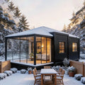 Hot Sale Mobile Tiny Home Forest Cabin Warehouse Barn Prefab House Expandable Steel Container House Sunroom Garden Rooms