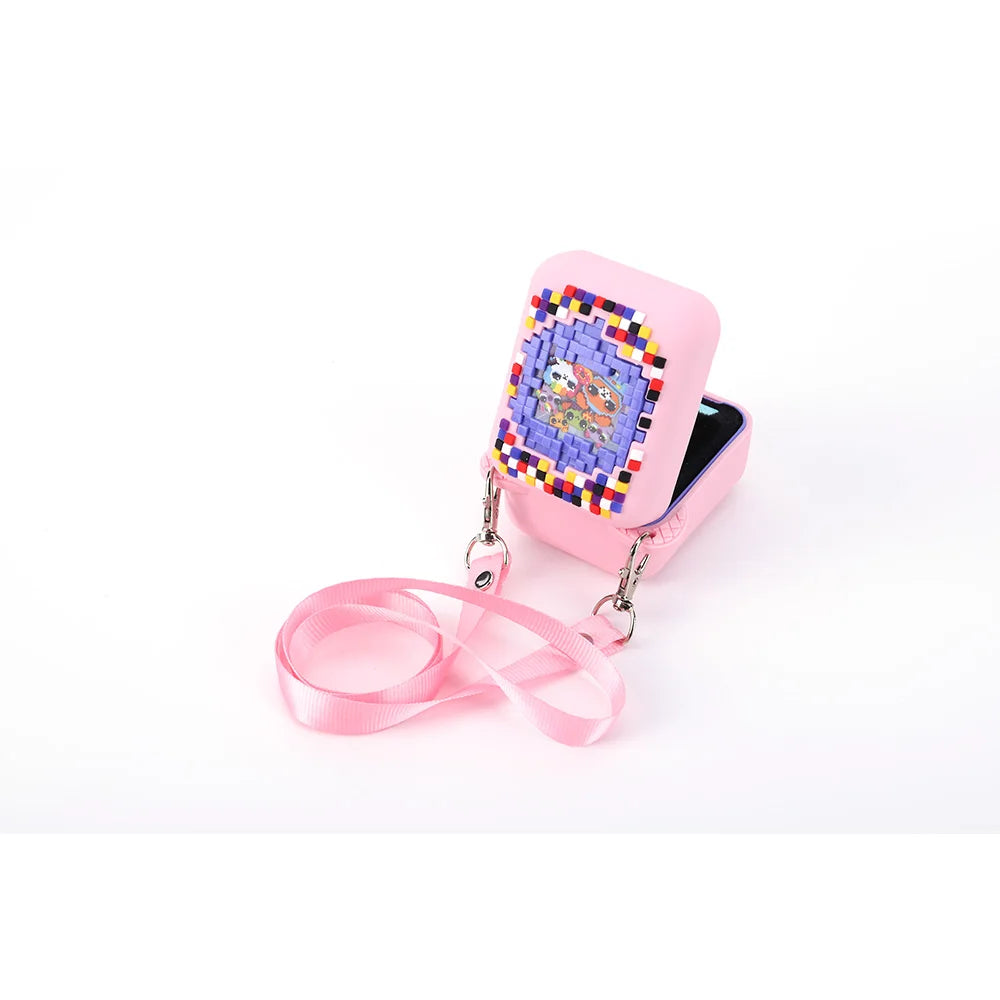 NEW For Bitzee Digital Pet Protective Case With Long Lanyard,Silicone Protective Cover Dustproof Carrying Case Bag Accessories