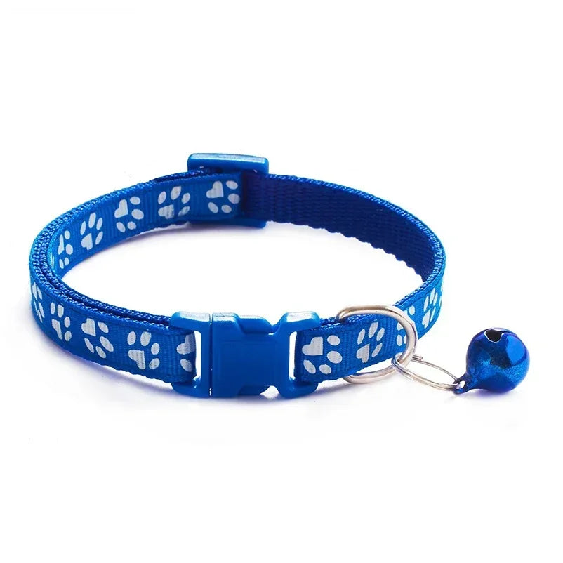 Fashion Pet Cats Collar Colorful Pattern Cute Bell Adjustable Collars for Cats Kitten DIY Ring Necklace Pet Accessories