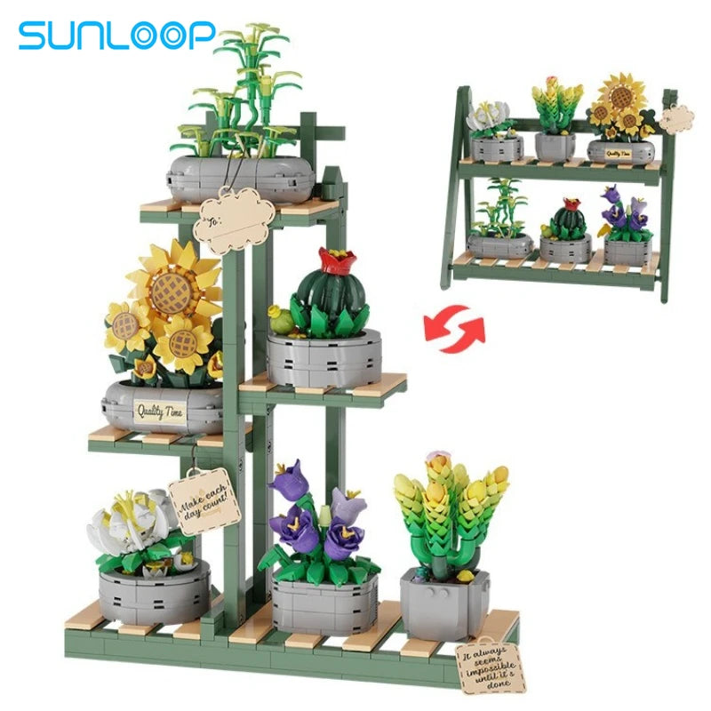 Big Flowers Bouquet Building Blocks Set Flowers Models Home Decor Botanical Collection Bricks Toys for Adults Mother's Day