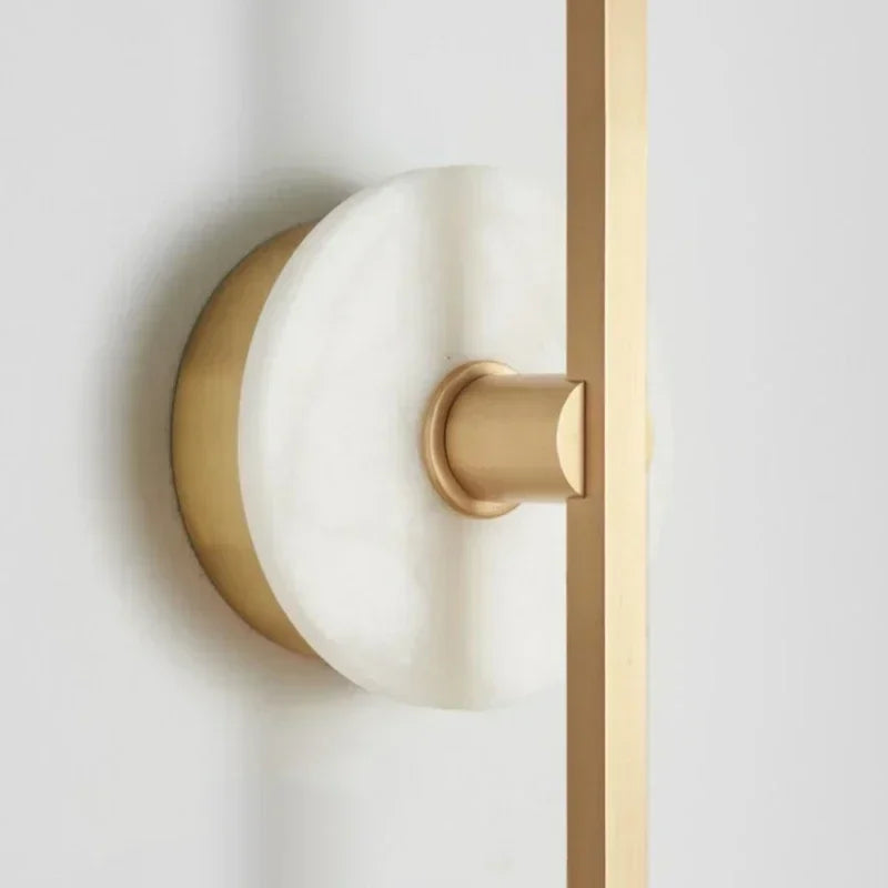 Natural Marble Wall Lamp Minimalist Brass Line Lighting Room Decor For Parlor Dining Room Bedroom Aisle Hotel Gold Dropshipping