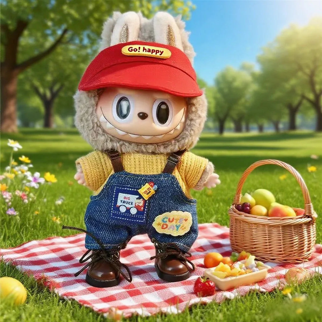 Labubu V1 V2 Sports Leisure Suit Set,Trendy Casual Outfit Hoodie Clothes Comfortable Ropa Accessories for Labubu Doll Collection