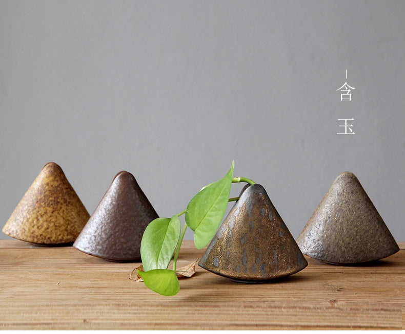 Rough Pottery Vase Ornaments Retro Tea Ceremony Flower Ware  Zen Flower Arrangement Ceramic Tabletop Vase Decorative Ornaments