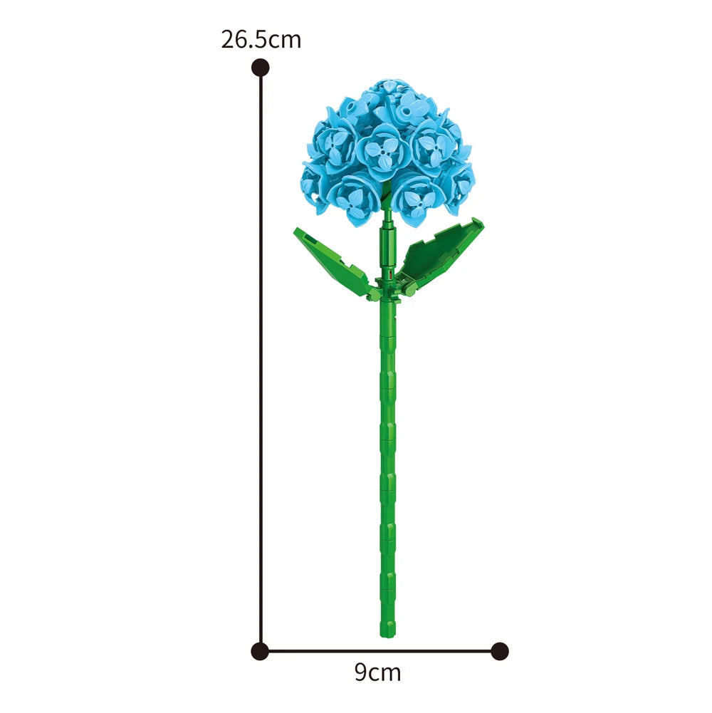 Creativity Potted Plants Bouquet Rose Lily Flower Home Desk Plant Decoration Assemble Building Blocks Bricks Toys Girls Gift