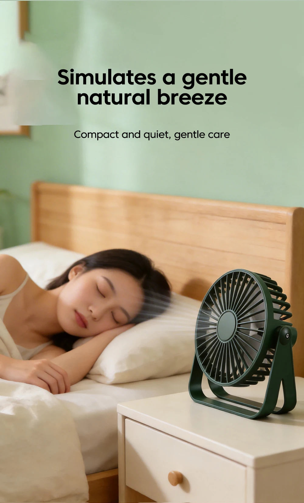 Desk Fan Portable Mini USB Rechargeable Fan Ultra Quiet Suitable For Home Desk Office Student Dormitory Computer Summer