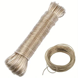 Clothing drying rope, 787.4 inch 3mm rope,  garden washing line, steel wire PVC cloth rope, outdoor travel camping accessories