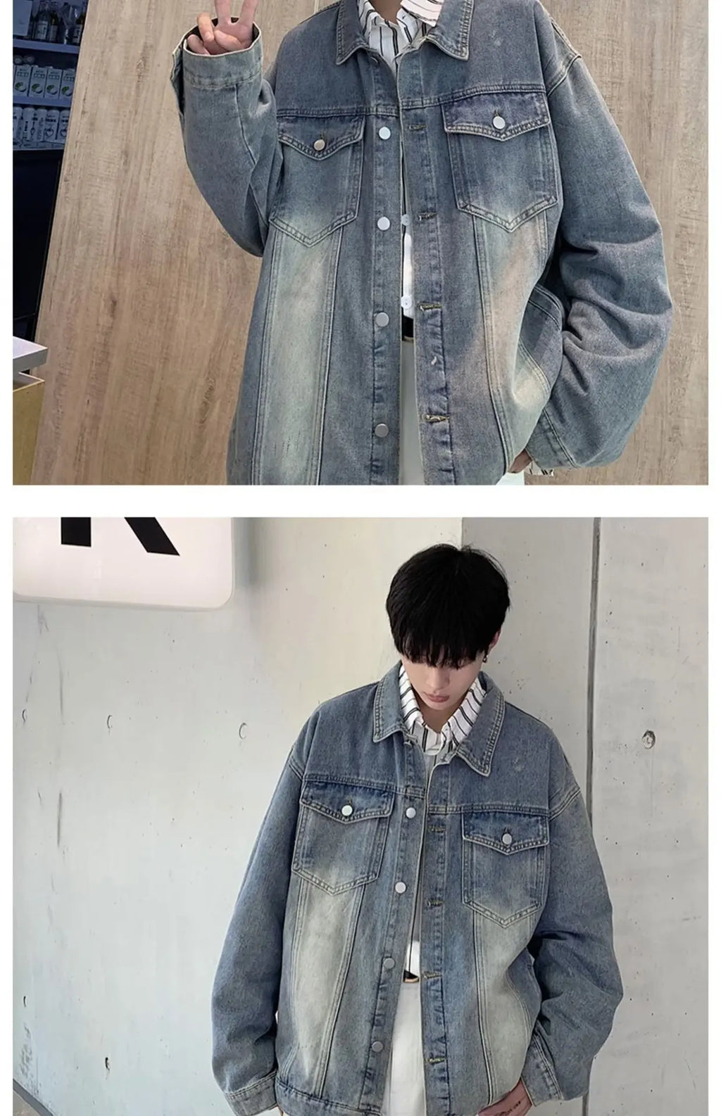 Denim Jackets for Men Baggy Vintage Personality Safari Style Trendy Urban Street Style Handsome Pockets Outwear American  Hombre