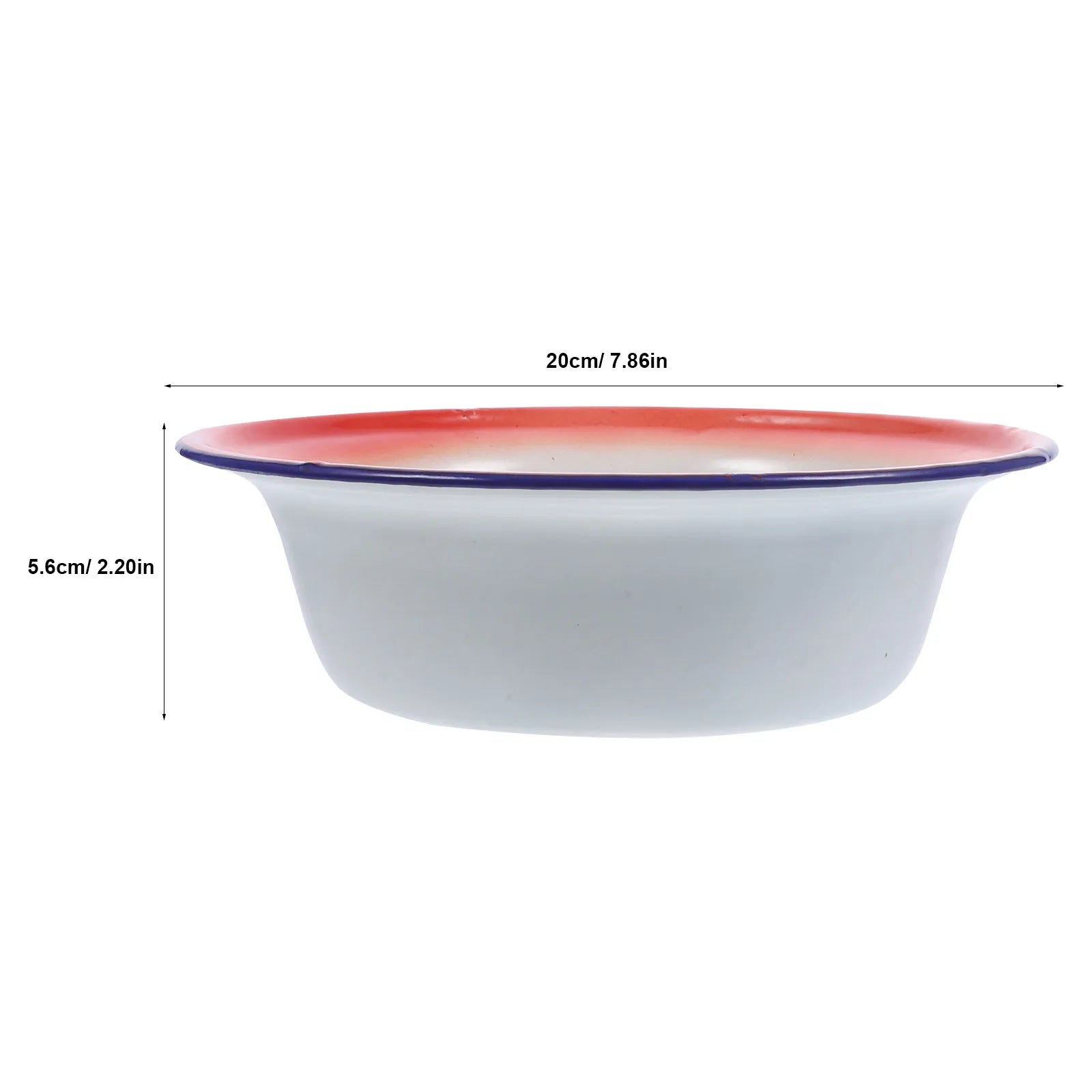 5Pcs Enamelware Bowls Vintage Pattern Multi-Use Soup Salad Mixing Bowl Set for Household Camping Enamel Food Bowl