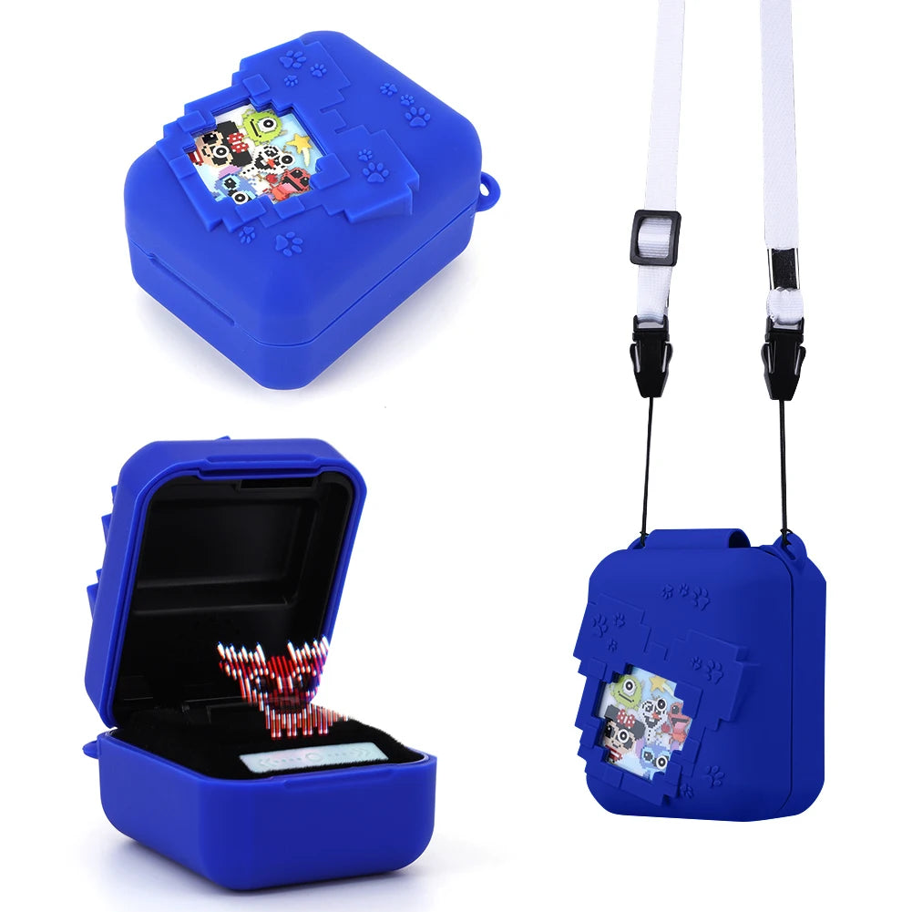 3D Cartoon Cute Silicone Carry Case for Bitzee Interactive Toy Digital Pet Washable Protective Cover Shockproof with Lanyard